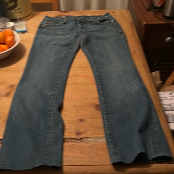 MISS ME Cross JEANS Distressed Embellished Embroidered Rhinestone 30 30 Low Rise - Picture 4 of 9